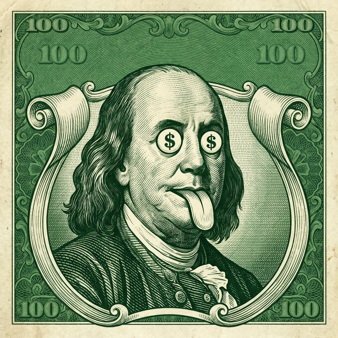 Crazy Stupid Money — Franklin engraving
